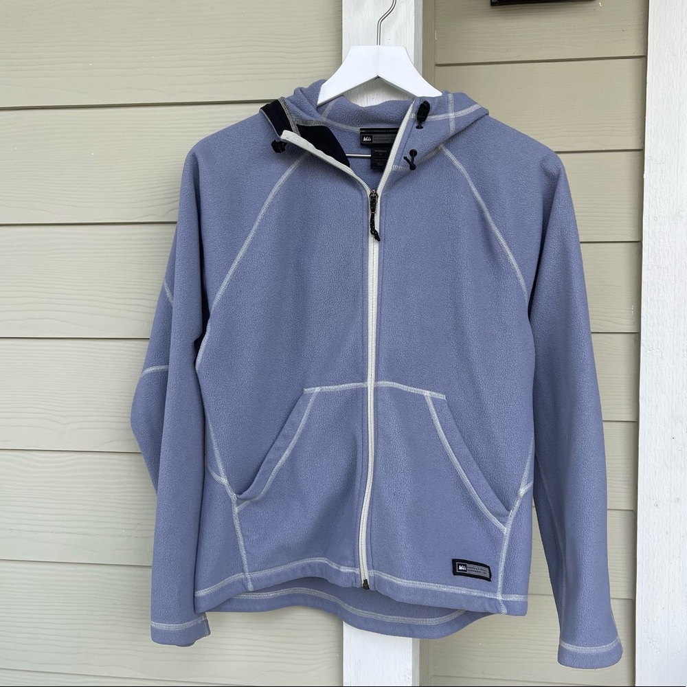 REI• fleece light purple zip up hoodie - Picture 1 of 5
